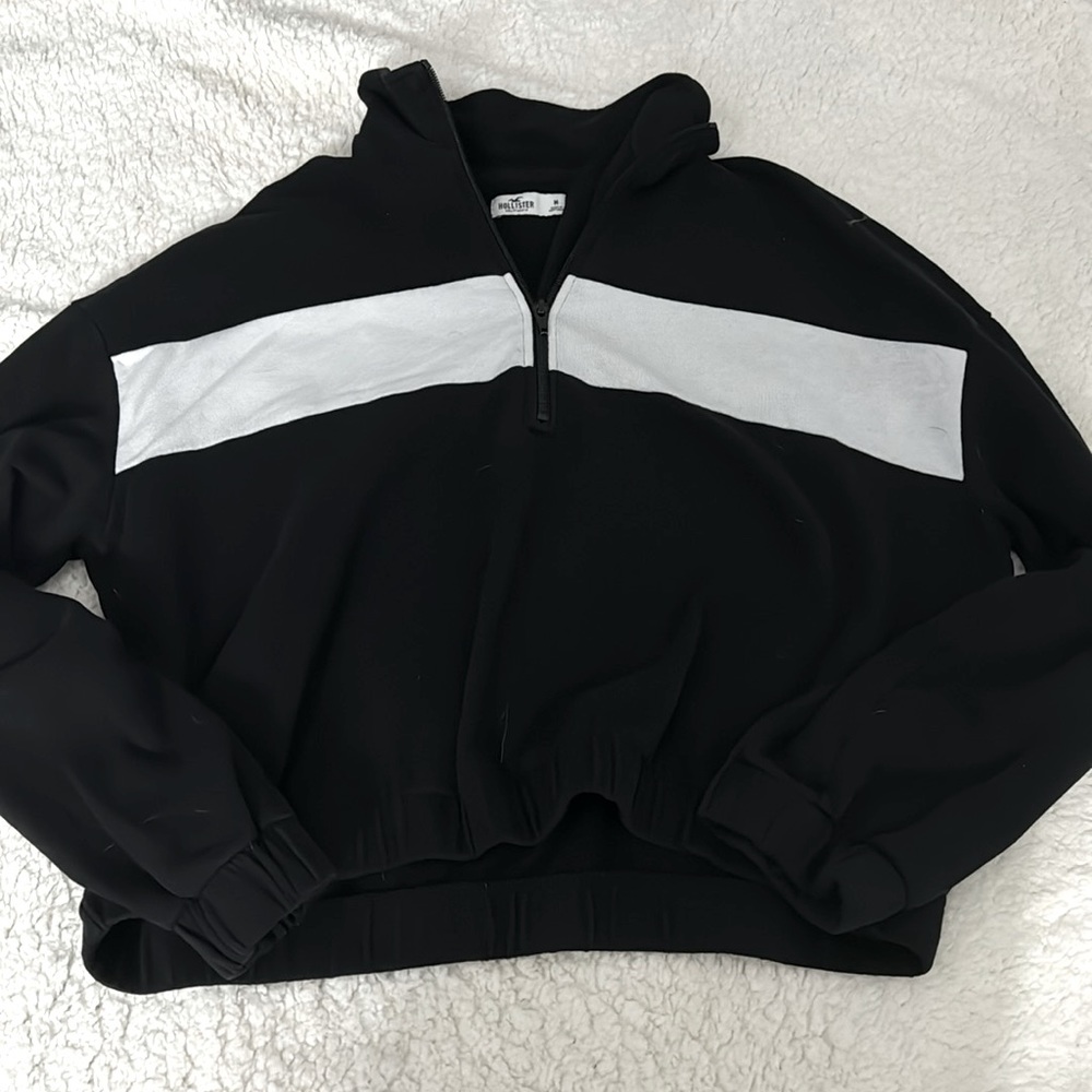Hollister cropped quarter zip